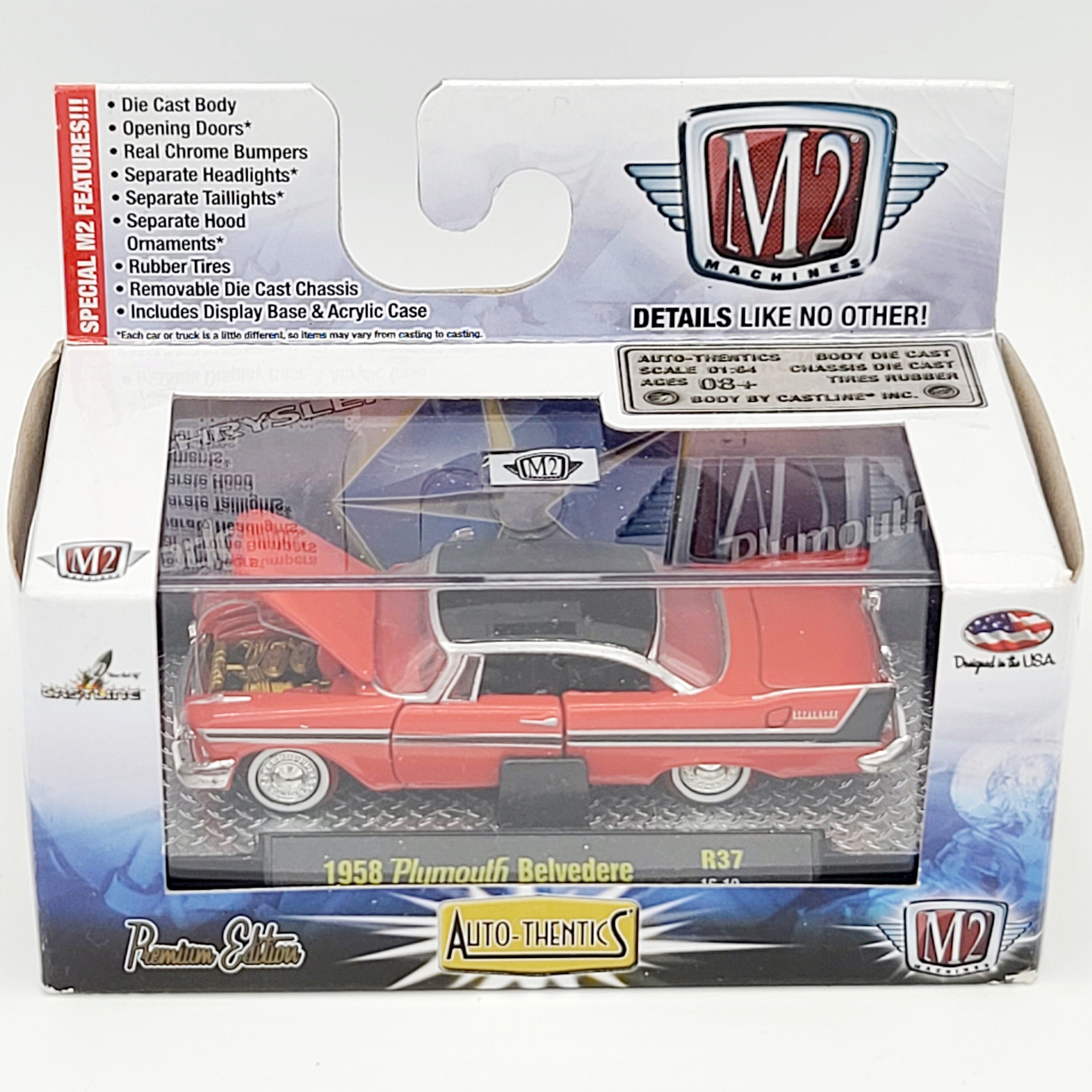 M2 Machines '58 Plymouth Belvedere - 1:64 (2015 Auto-Thentics Rel. 37)